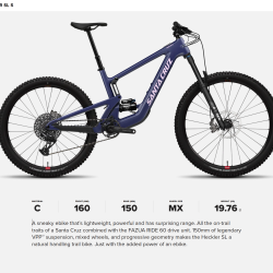 Rower Santa Cruz Heckler Sl 1 C Mx 25 S Ch Matte Dark Blue S